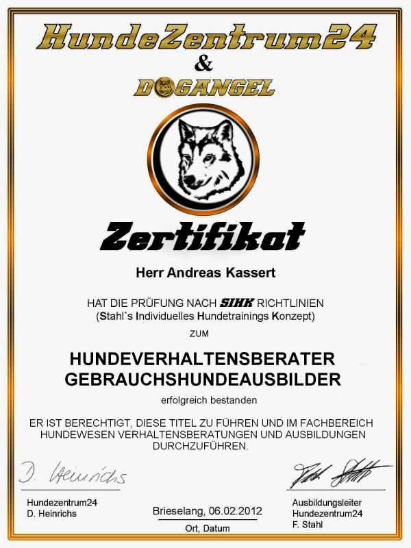 Gerbrauchs Hundeverhaltensberater