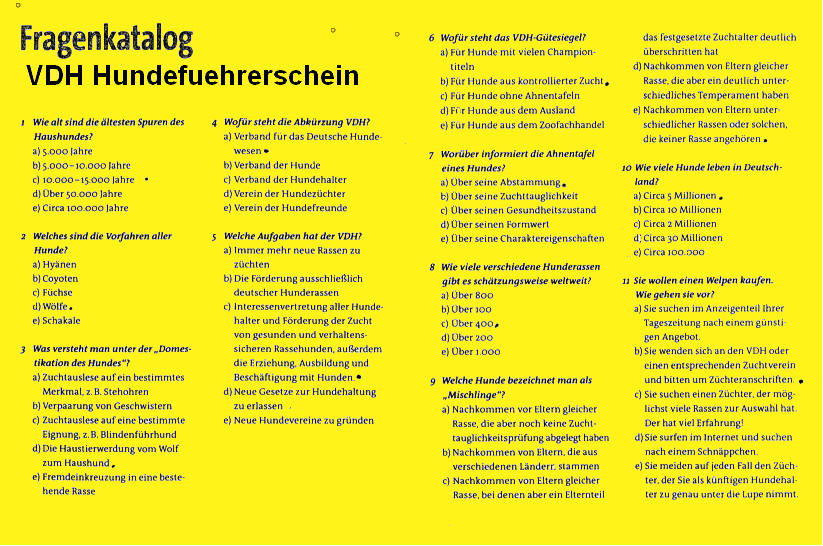 Fragen VDH Hundefuehrerschein
